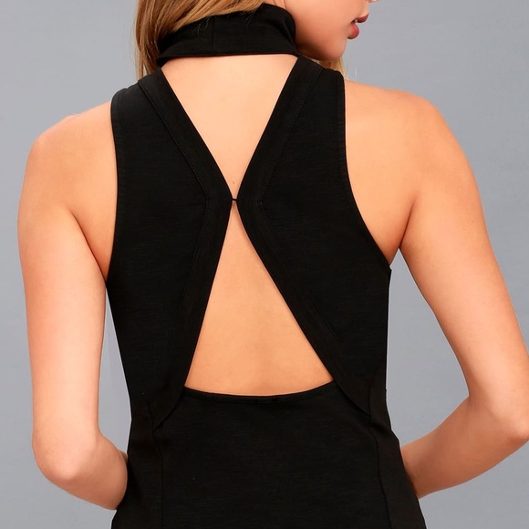 NWT Free People mock neck open back tank top - Picture 2 of 8